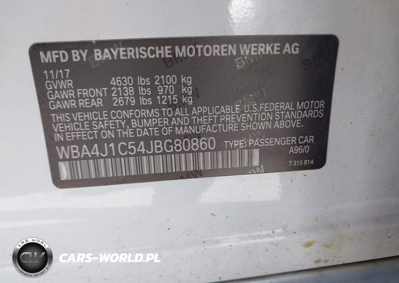 2018 BMW 430I Gran Coupe VIN:WBA4J1C54JBG80860 - 9