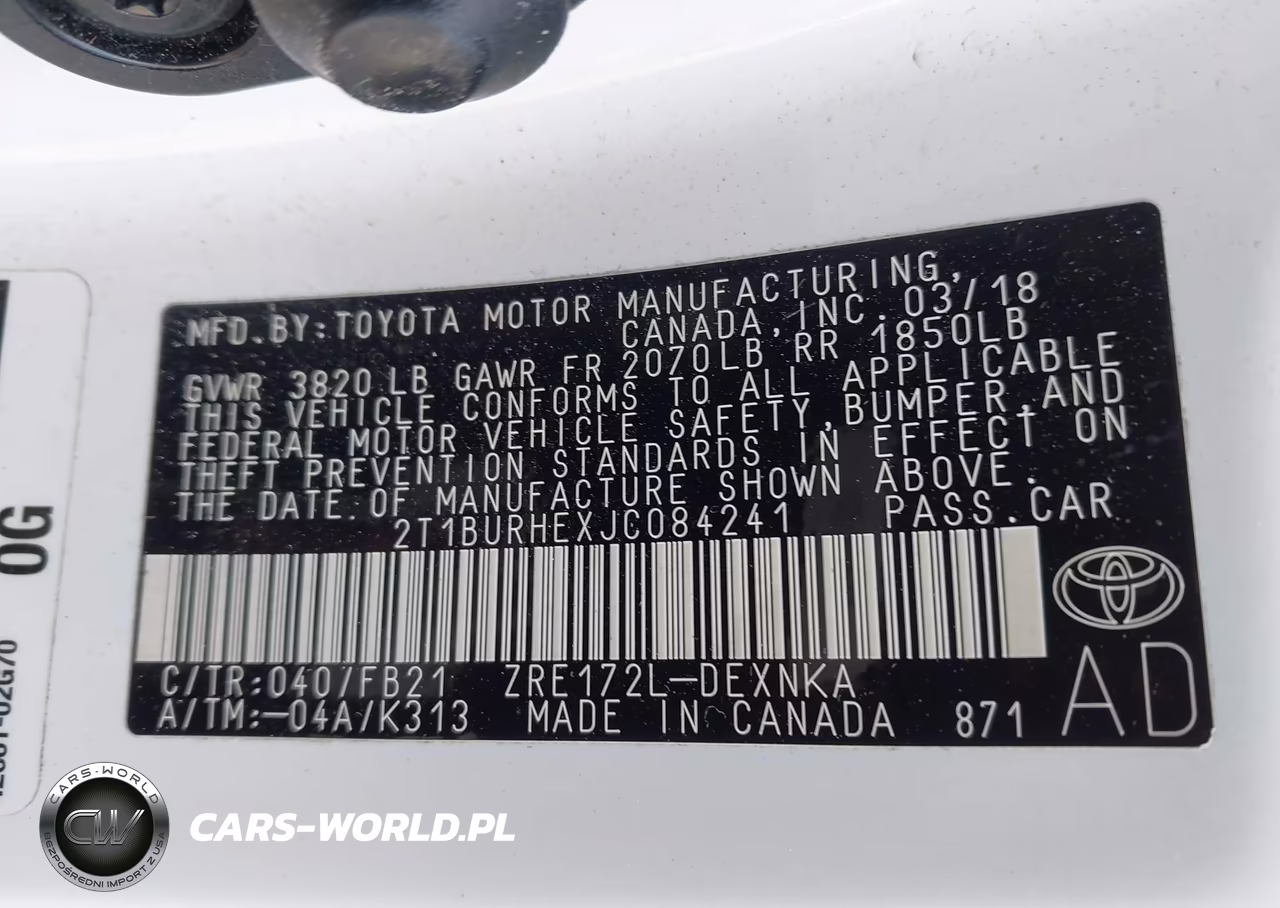 2018 Toyota Corolla Le VIN:2T1BURHEXJC084241 - 9