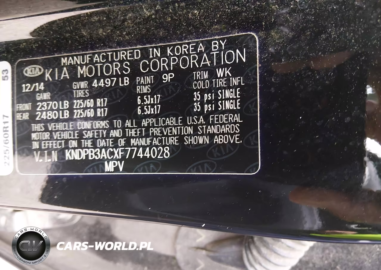 2015 Kia Sportage Lx VIN:KNDPB3ACXF7744028 - 9