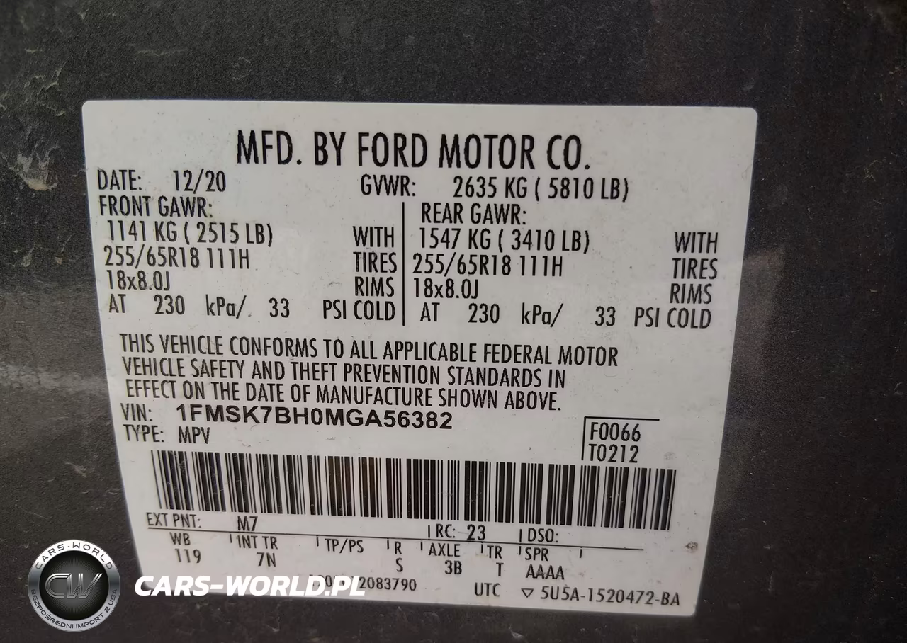 2021 Ford Explorer VIN:1FMSK7BH0MGA56382 - 8