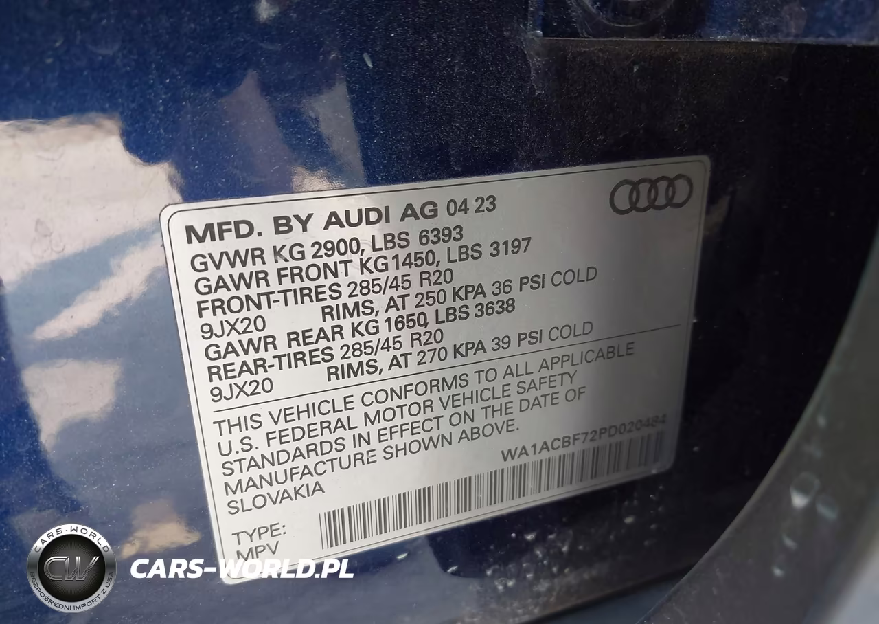 2023 Audi Q7 Premium 45 Tfsi Quattro Tiptronic VIN:WA1ACBF72PD020484 - 9