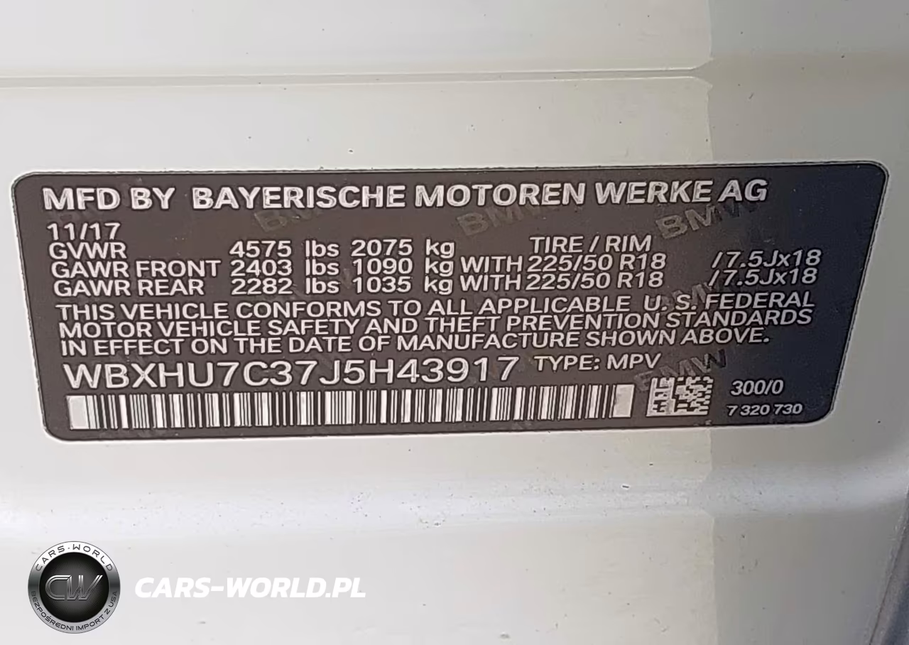 2018 BMW X1 Sdrive28I VIN:WBXHU7C37J5H43917 - 9