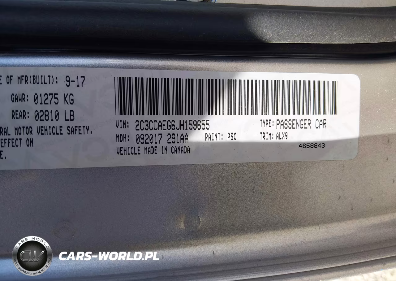 2018 Chrysler 300 Limited VIN:2C3CCAEG6JH159655 - 9