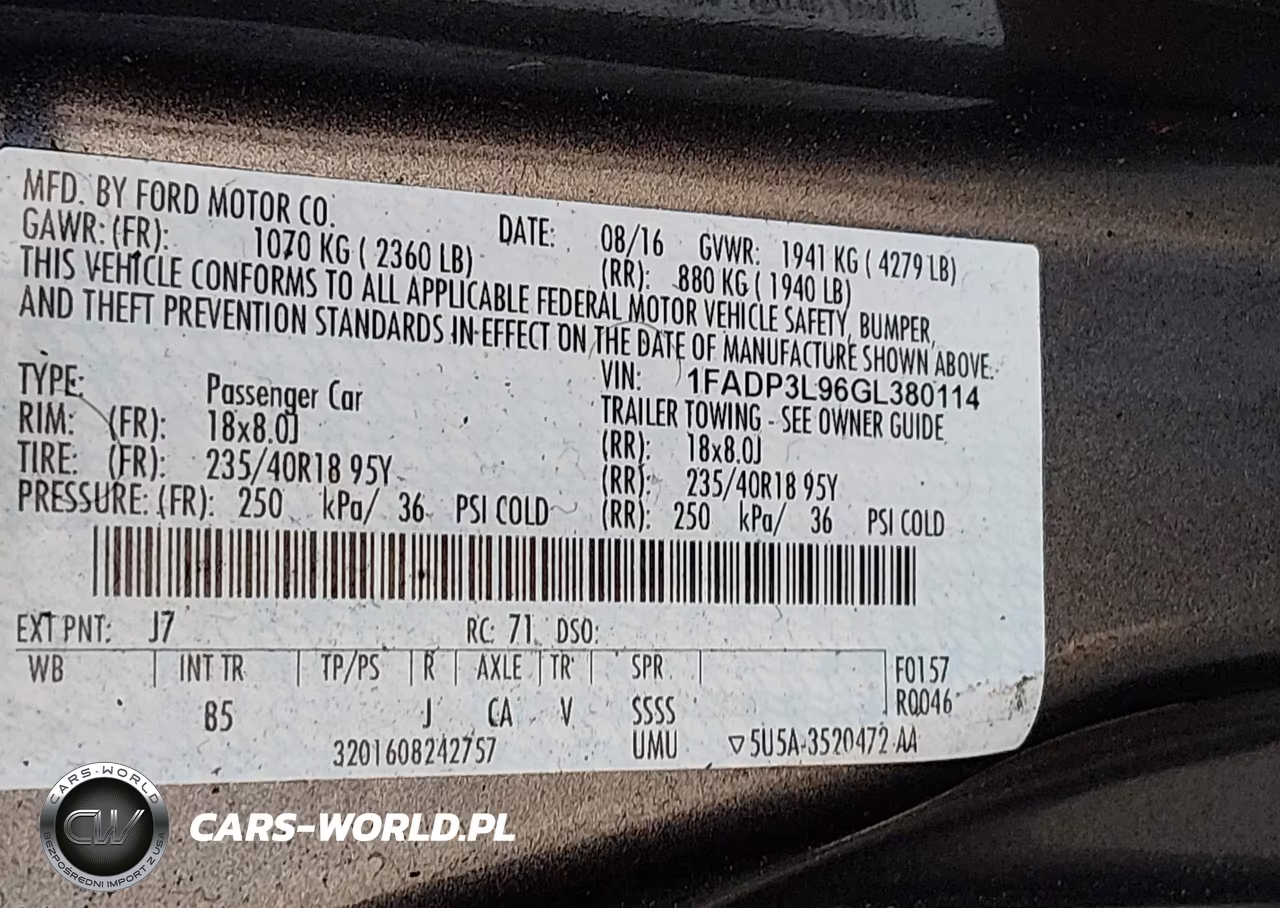 2016 Ford Focus St VIN:1FADP3L96GL380114 - 9