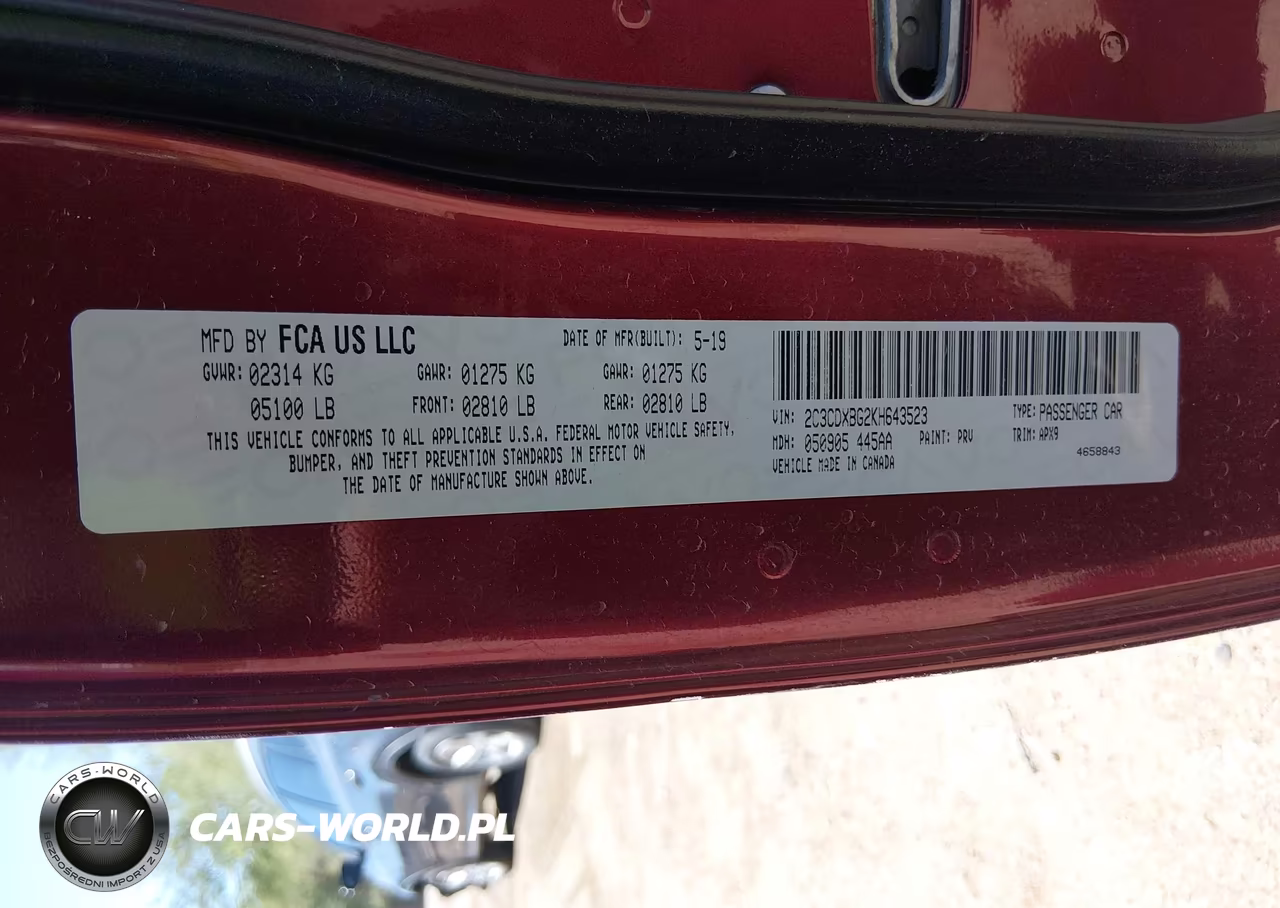 2019 Dodge Charger Sxt Rwd VIN:2C3CDXBG2KH643523 - 9