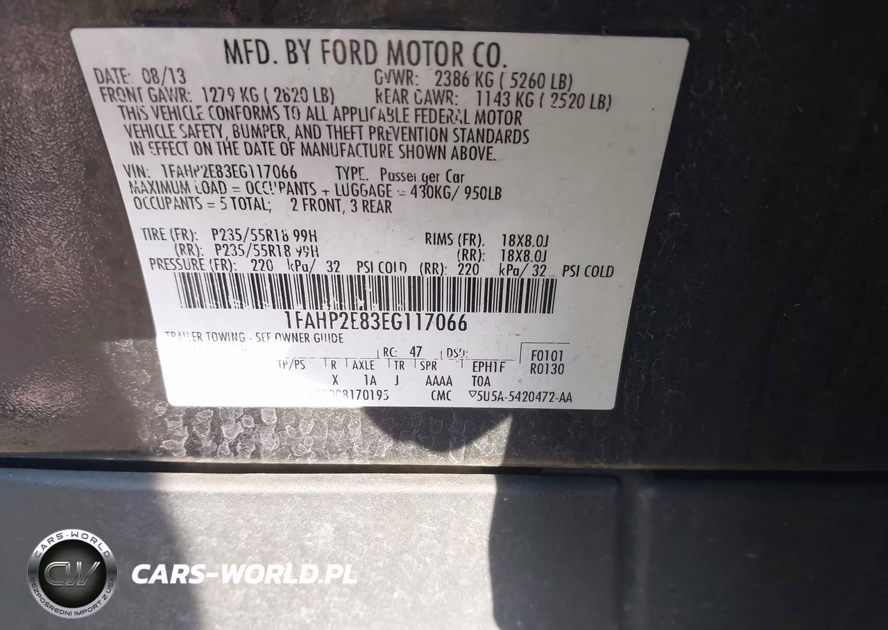 2014 Ford Taurus Sel VIN:1FAHP2E83EG117066 - 9