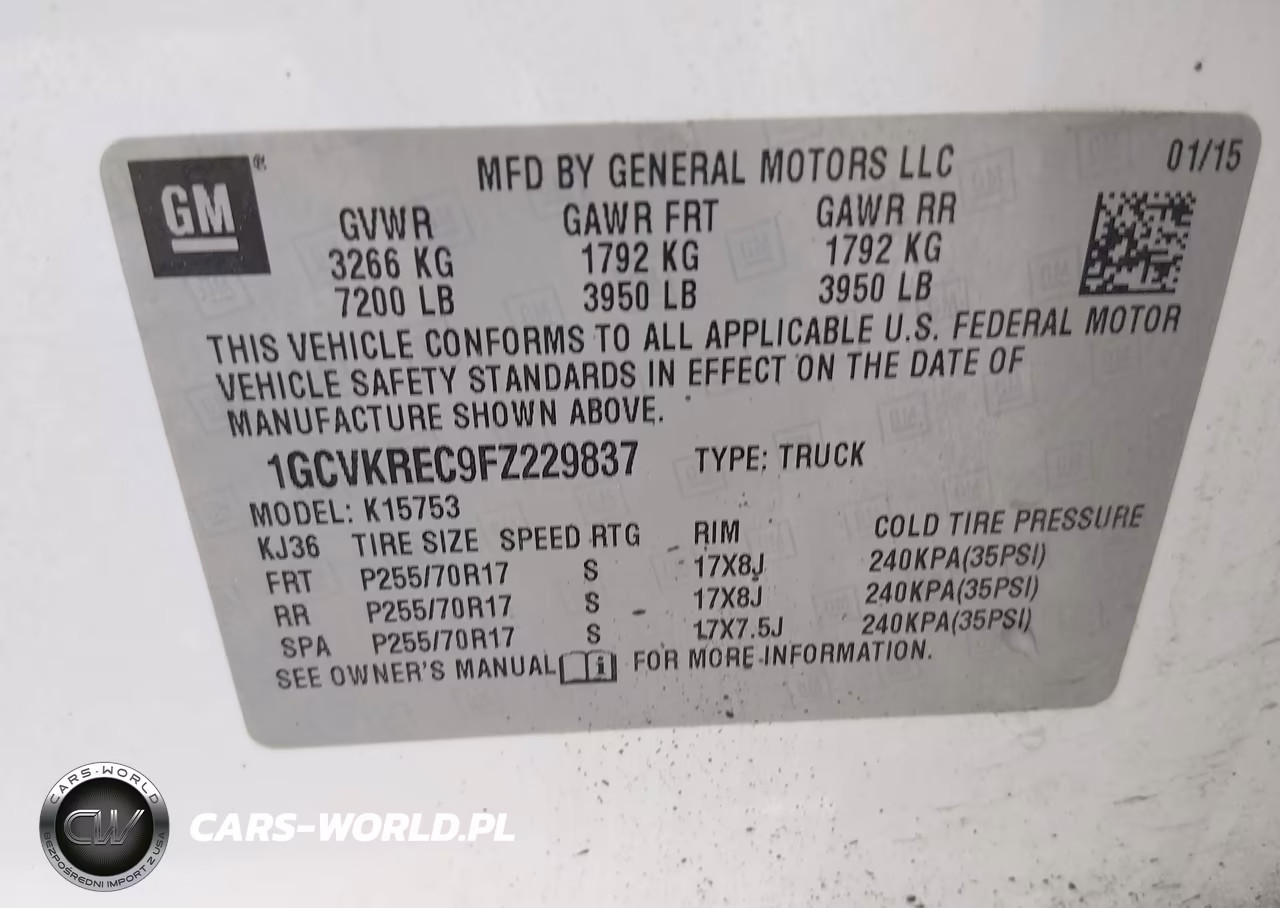 2015 Chevrolet Silverado 1500 Lt VIN:1GCVKREC9FZ229837 - 9