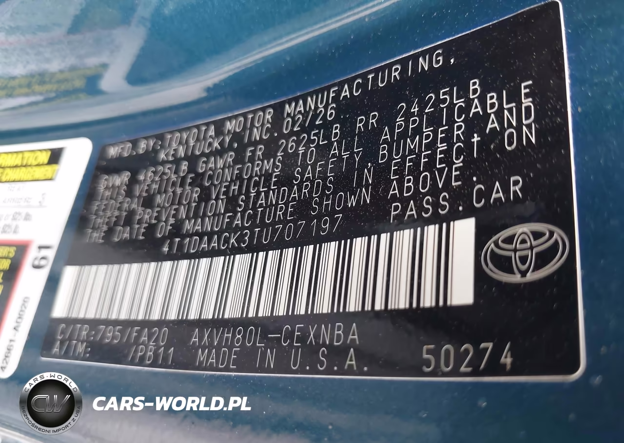 2026 Toyota Camry Le VIN:4T1DAACK3TU707197 - 9