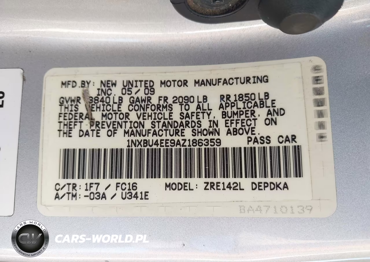 2010 Toyota Corolla Le VIN:1NXBU4EE9AZ186359 - 9