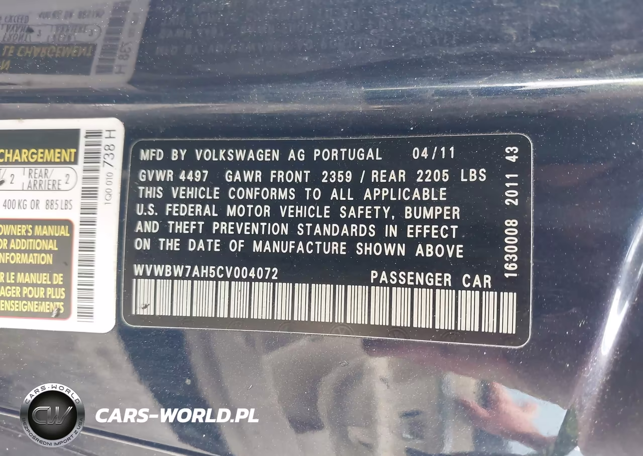 2012 Volkswagen Eos Komfort VIN:WVWBW7AH5CV004072 - 9