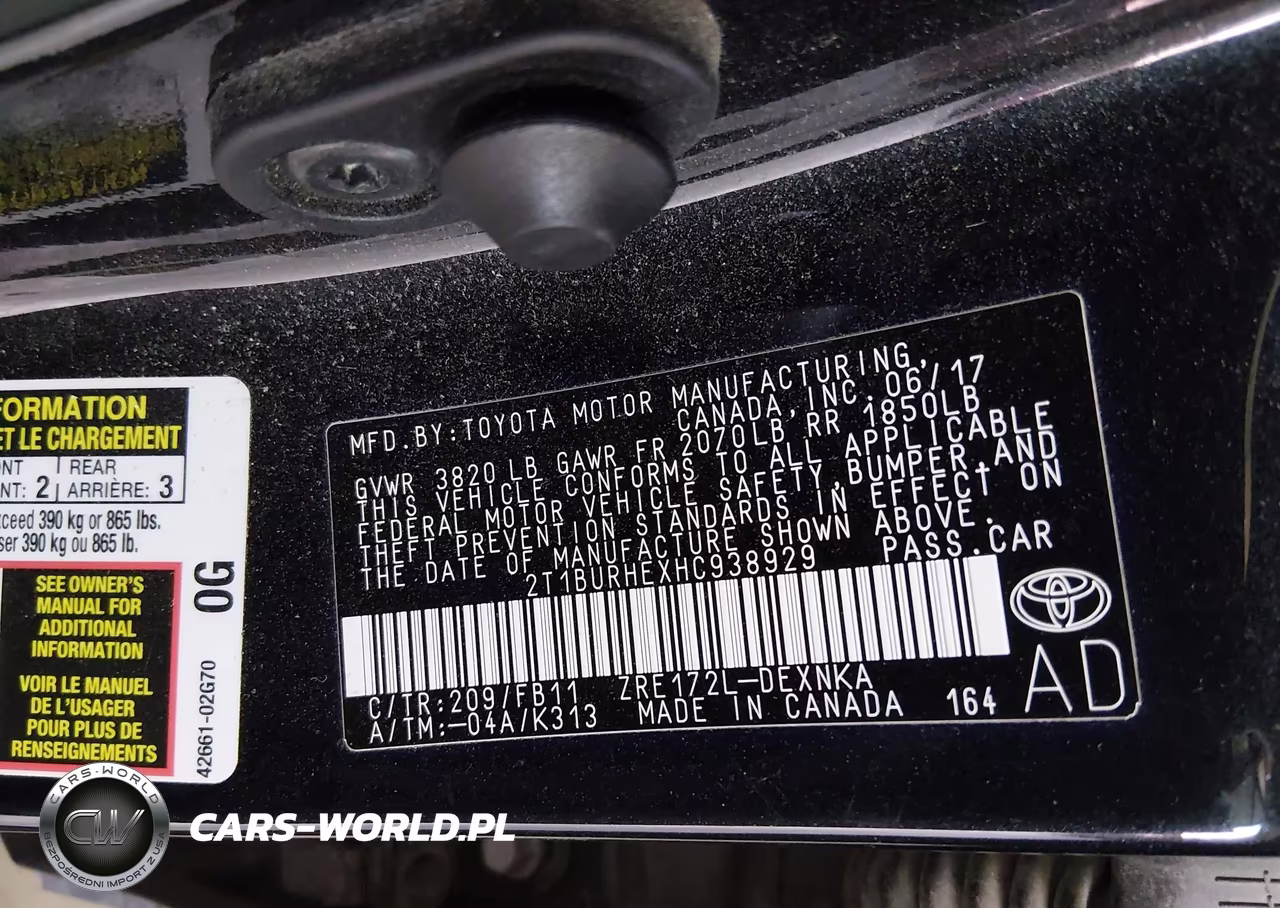 2017 Toyota Corolla Le VIN:2T1BURHEXHC938929 - 9
