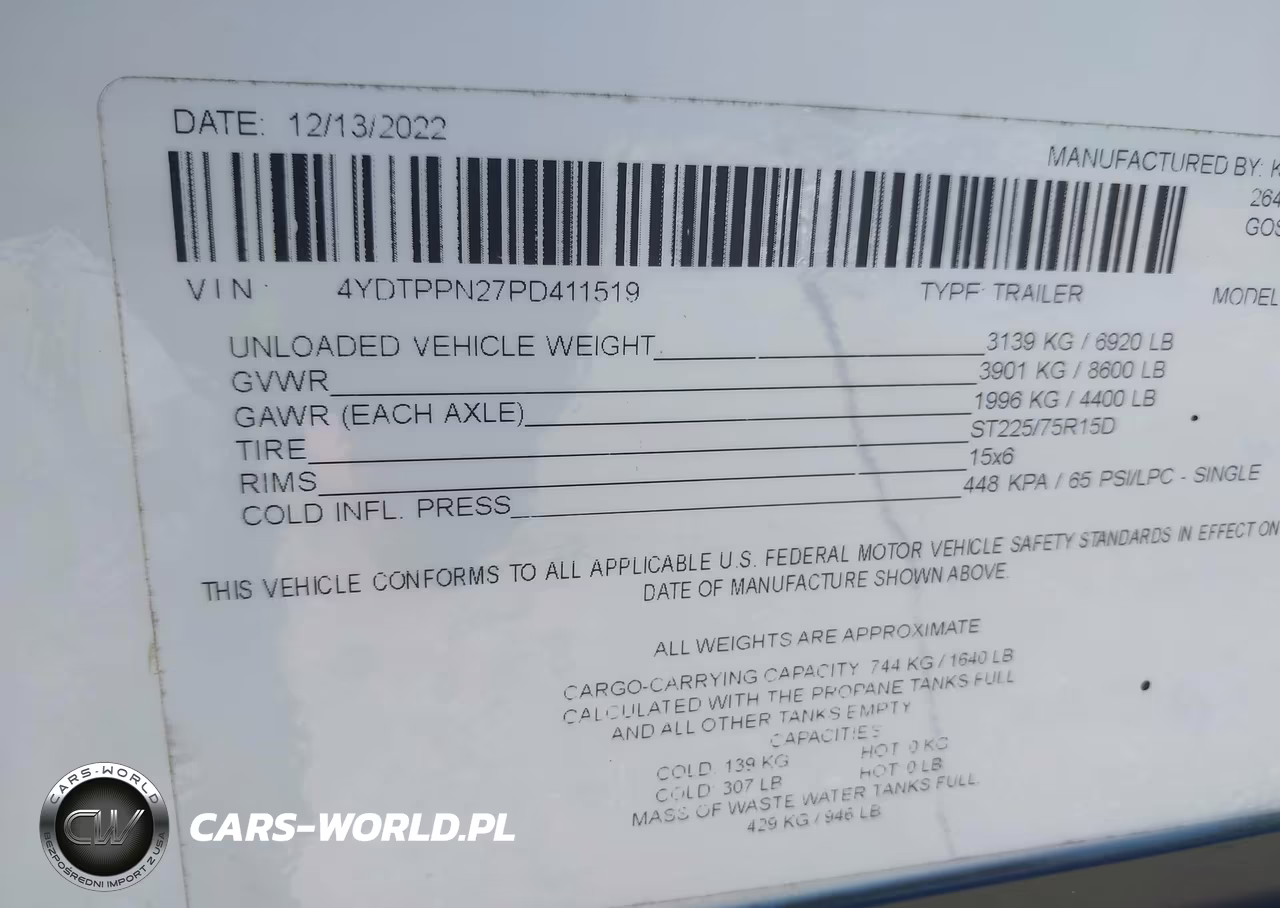 2023 Keystone Rv Other VIN:4YDTPPN27PD411519 - 9