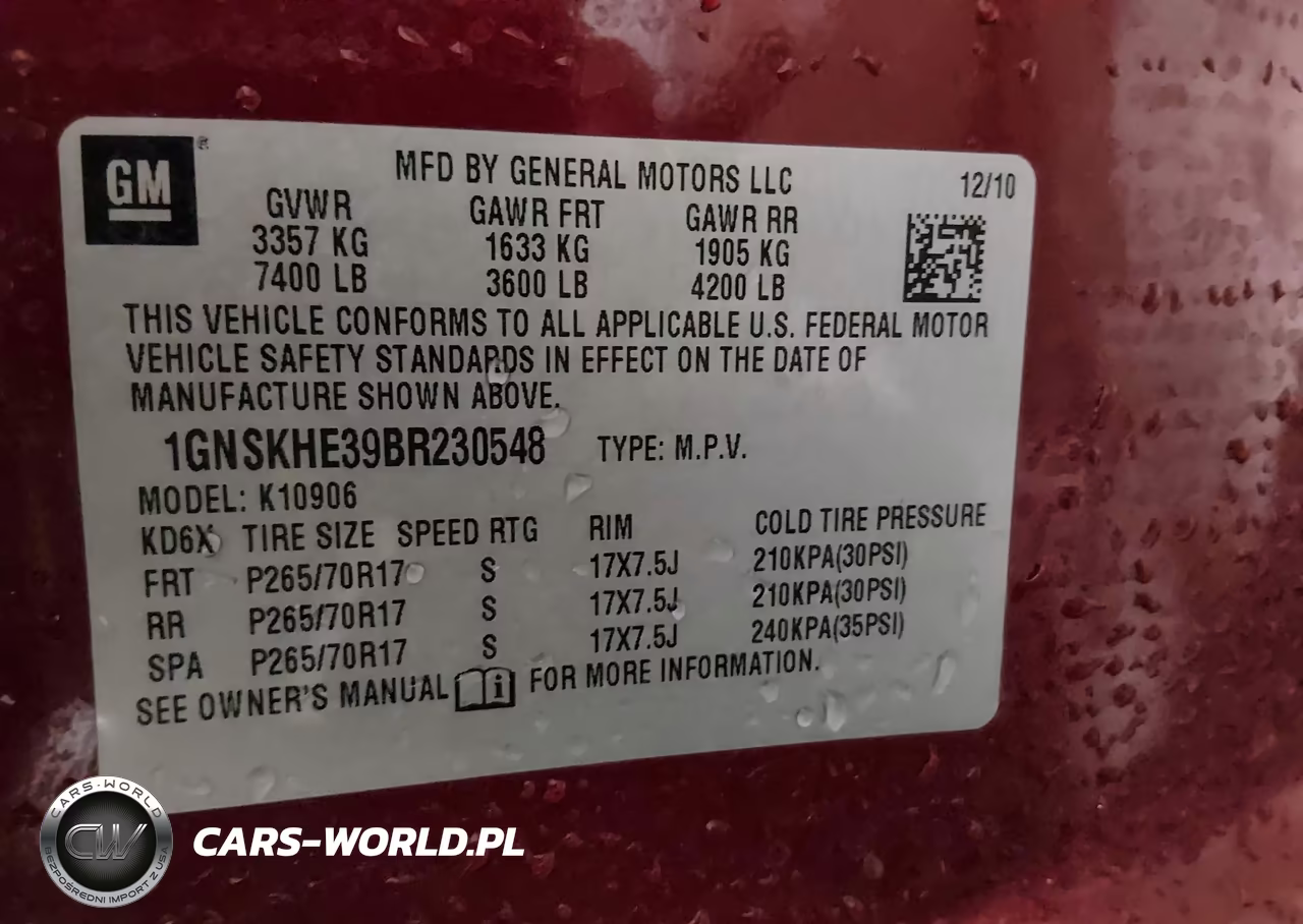 2011 Chevrolet Suburban Ls VIN:1GNSKHE39BR230548 - 9