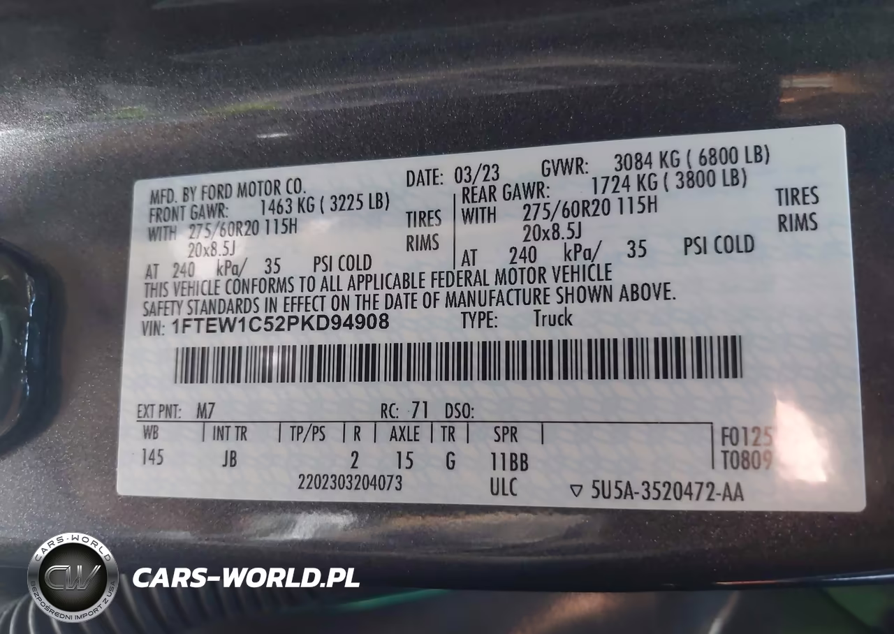 2023 Ford F-150 Xl VIN:1FTEW1C52PKD94908 - 9