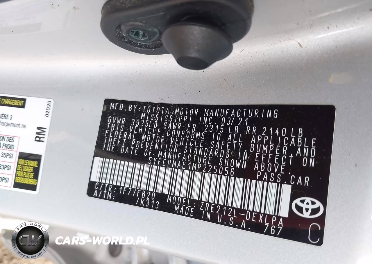 2021 Toyota Corolla Le VIN:5YFEPMAE1MP225056 - 9