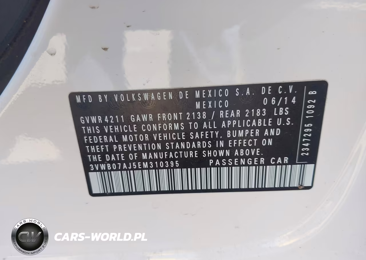 2014 Volkswagen Jetta 1.8T Se VIN:3VWB07AJ5EM310395 - 9