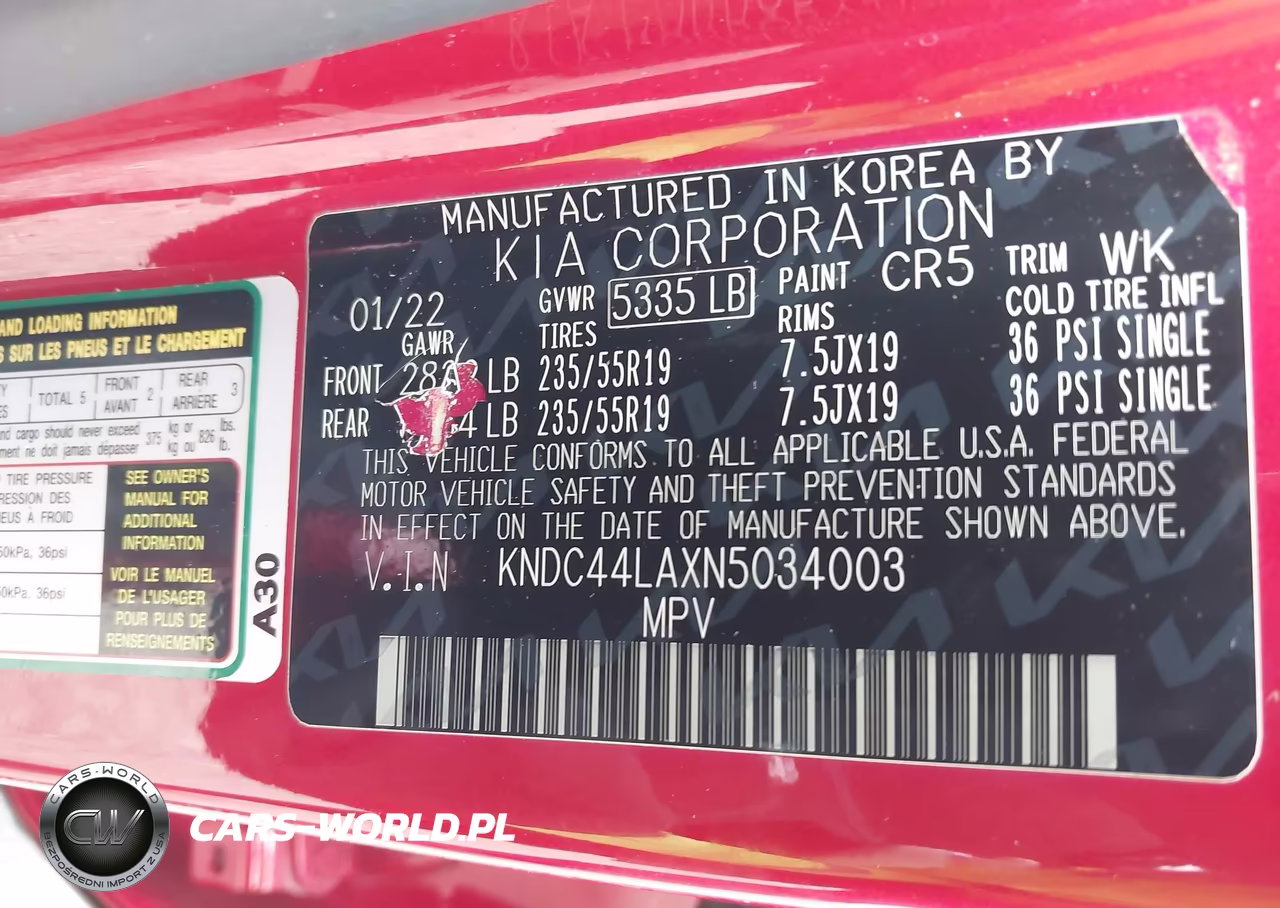 2022 Kia Ev6 Gt-Line VIN:KNDC44LAXN5034003 - 9