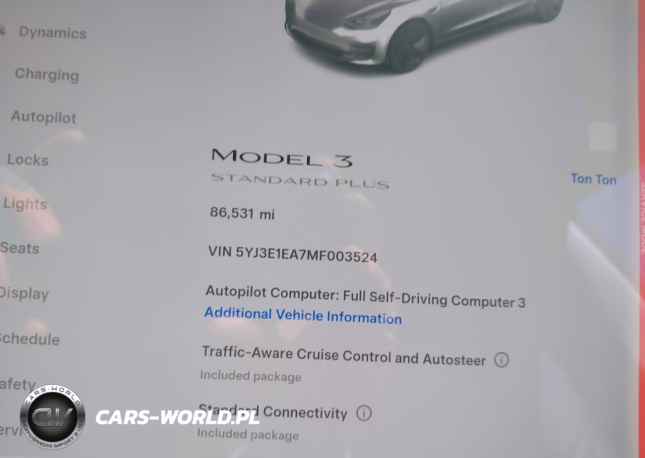 2021 Tesla Model 3 Standard Range Plus Rear-Wheel Drive VIN:5YJ3E1EA7MF003524 - 14