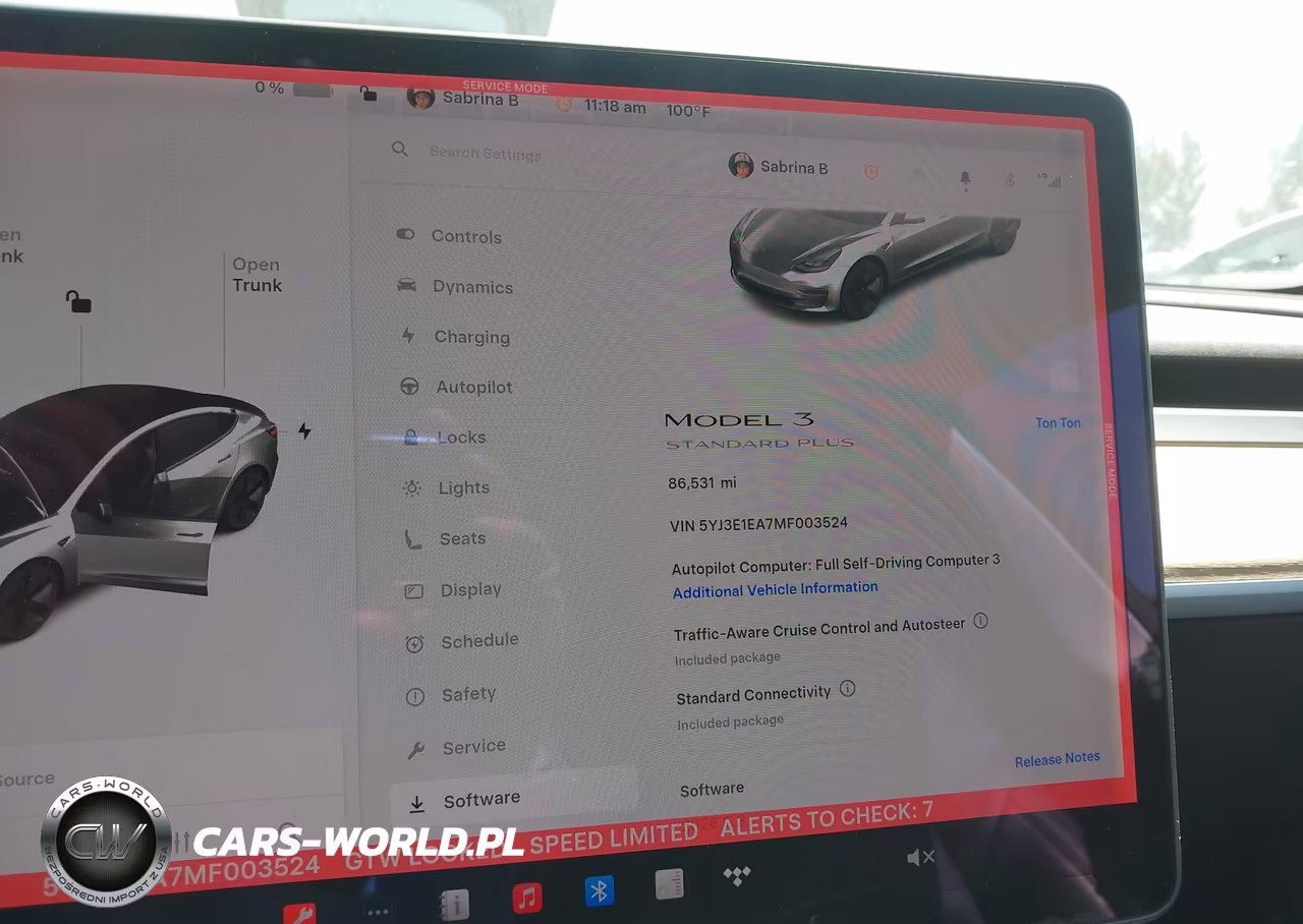 2021 Tesla Model 3 Standard Range Plus Rear-Wheel Drive VIN:5YJ3E1EA7MF003524 - 7