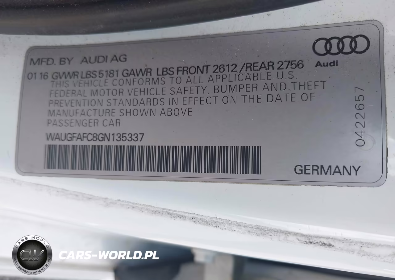 2016 Audi A6 2.0T Premium Plus VIN:WAUGFAFC8GN135337 - 9