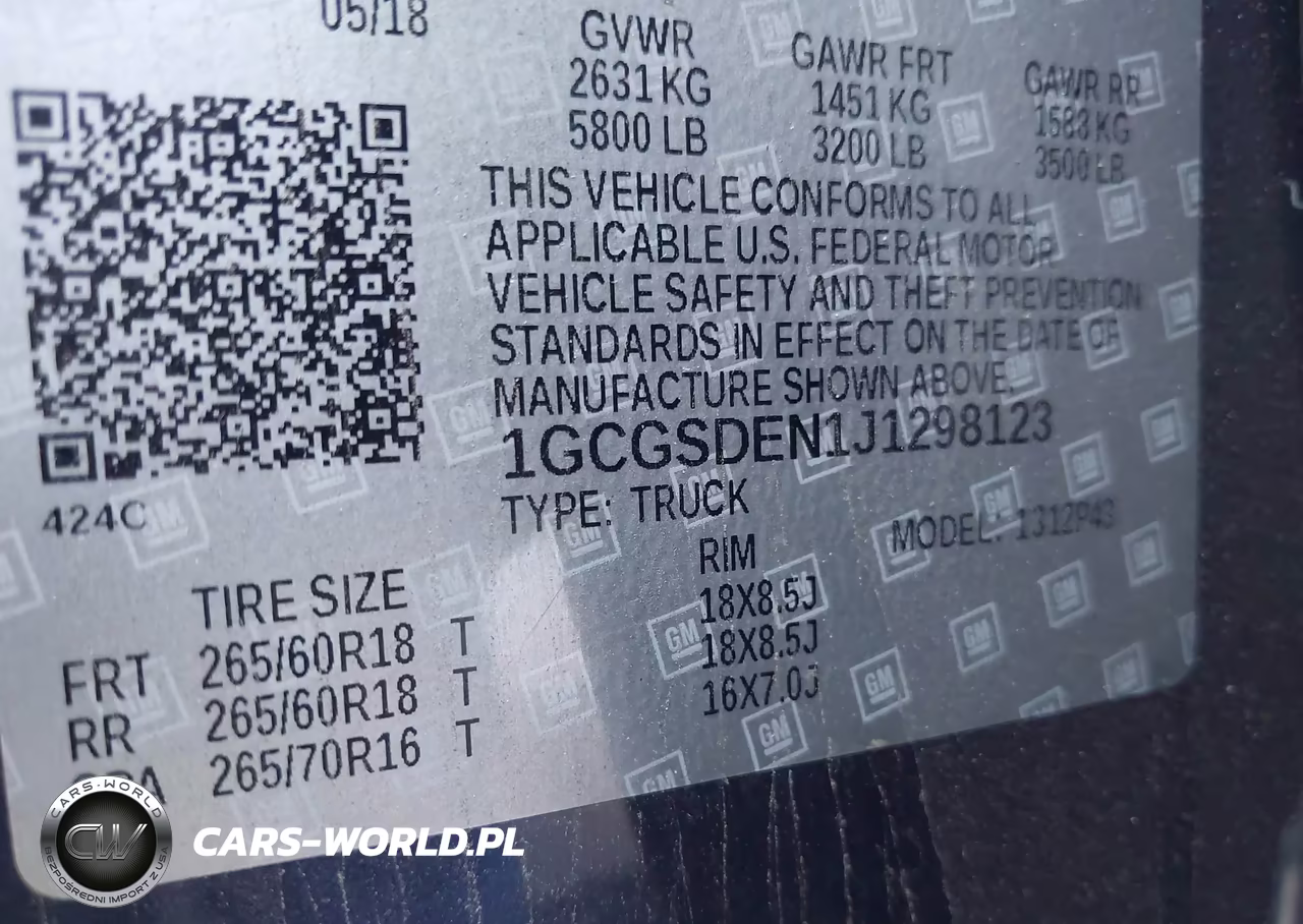2018 Chevrolet Colorado Z71 VIN:1GCGSDEN1J1298123 - 9