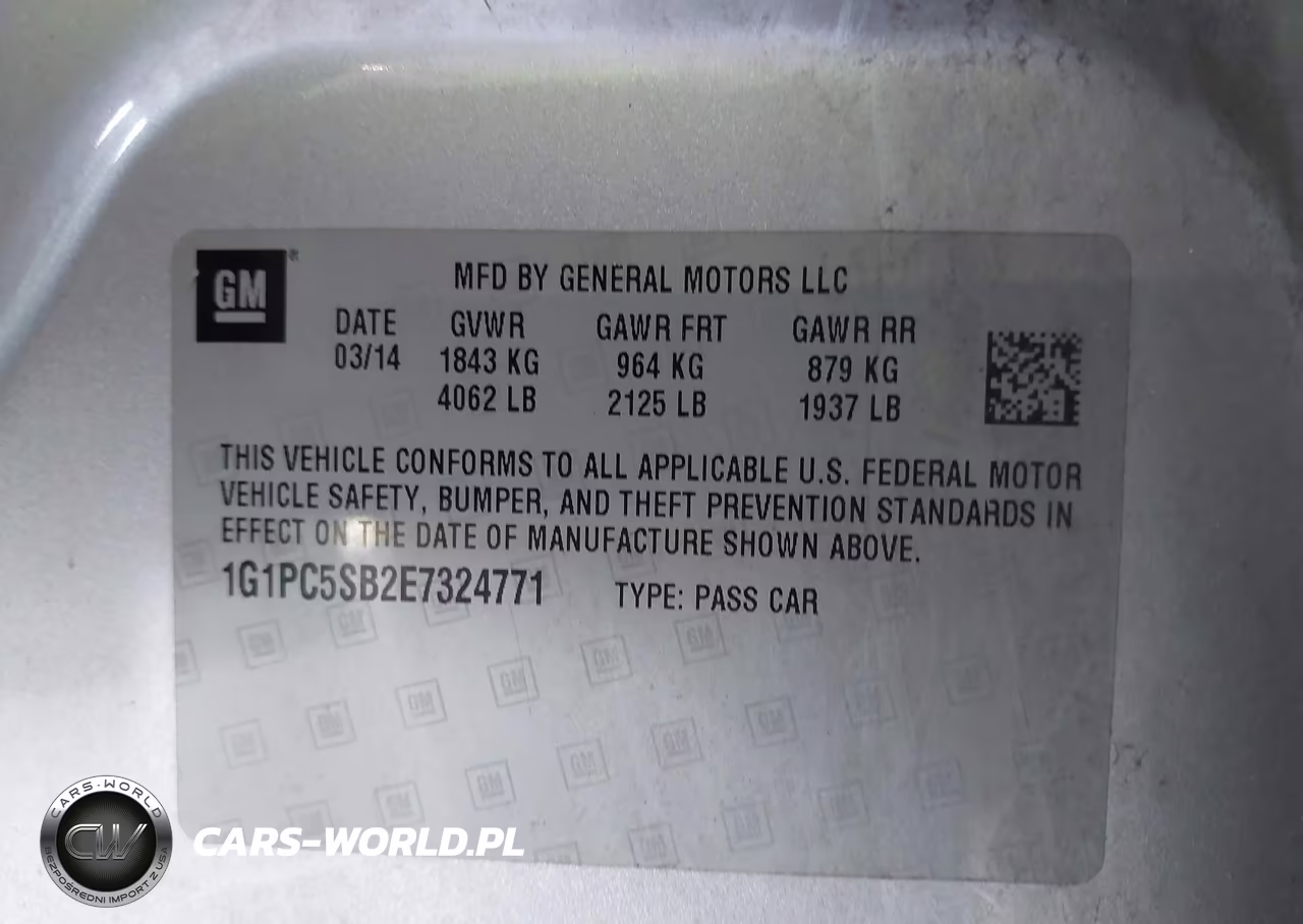 2014 Chevrolet Cruze 1Lt Auto VIN:1G1PC5SB2E7324771 - 9