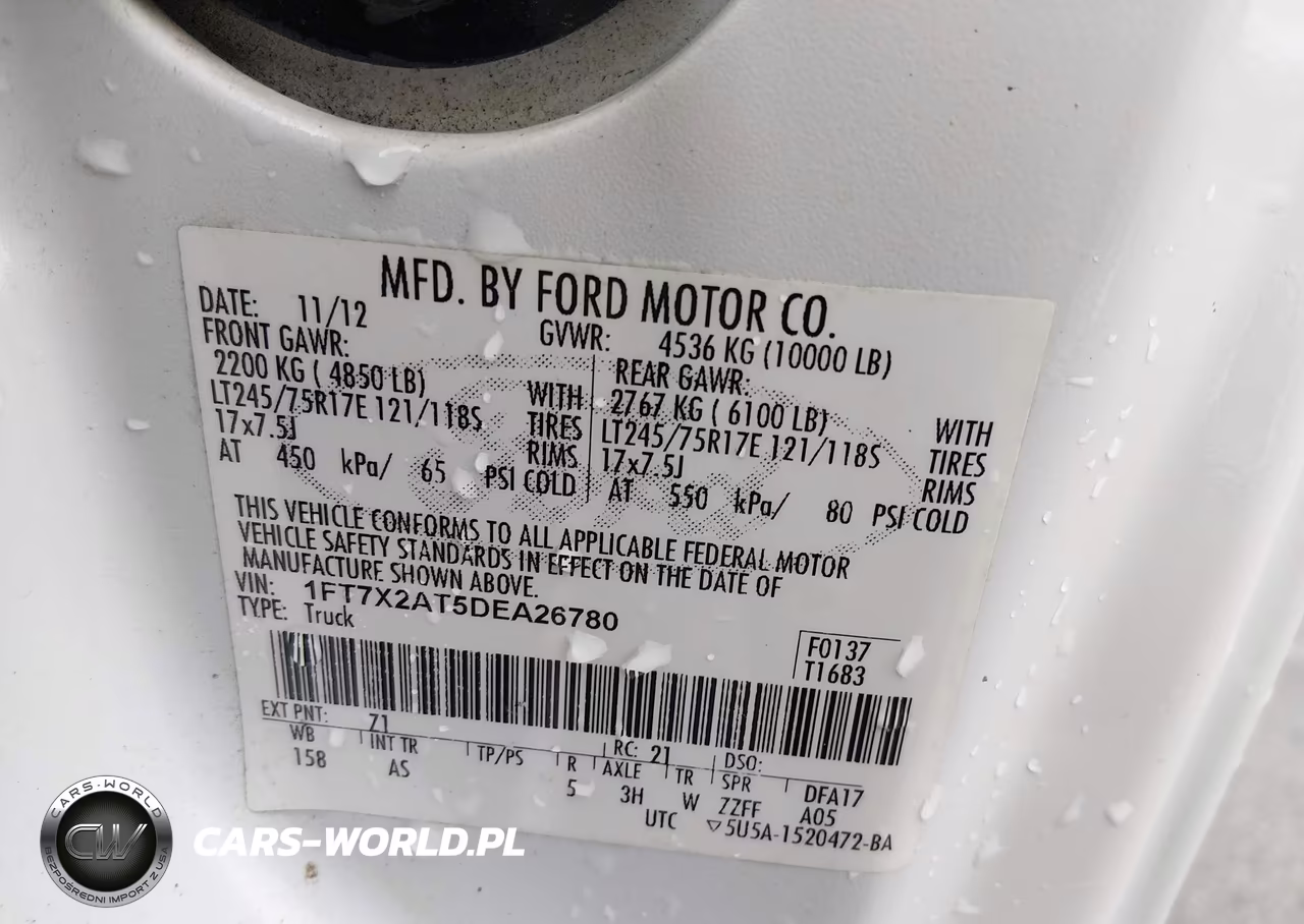 2013 Ford F-250 Xl VIN:1FT7X2AT5DEA26780 - 9