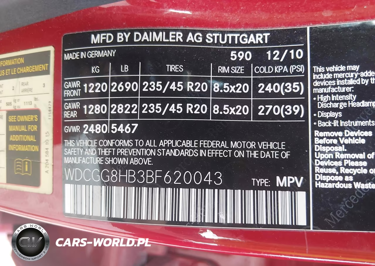 2011 Mercedes-Benz Glk 350 4Matic VIN:WDCGG8HB3BF620043 - 9