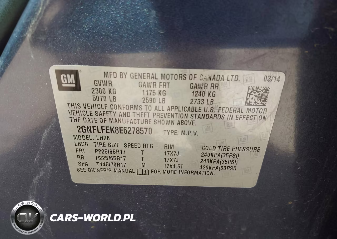 2014 Chevrolet Equinox Lt VIN:2GNFLFEK8E6278570 - 9