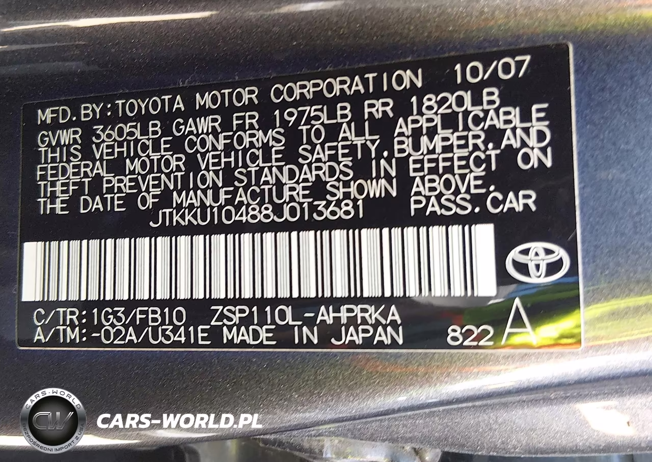 2008 Scion Xd VIN:JTKKU10488J013681 - 9