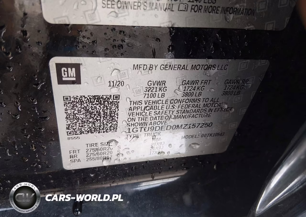 2021 GMC Sierra 1500 4Wd Short Box Slt VIN:1GTU9DED0MZ157250 - 9