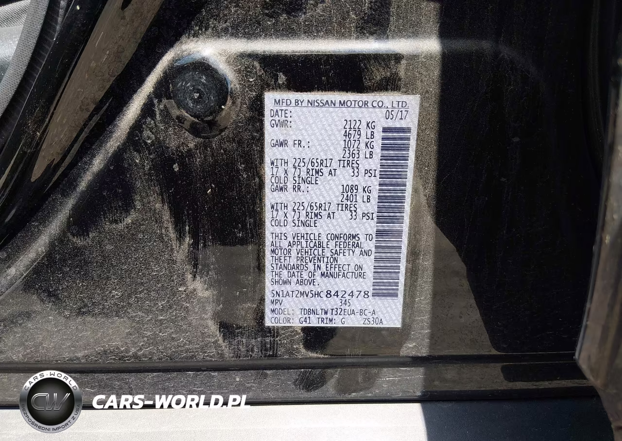 2017 Nissan Rogue Sv VIN:5N1AT2MV5HC842478 - 9