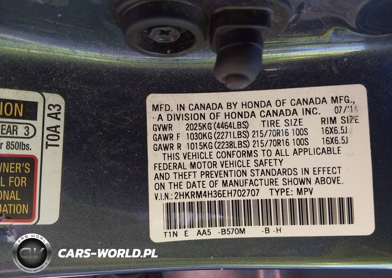 2014 Honda Cr-V Lx VIN:2HKRM4H36EH702707 - 9