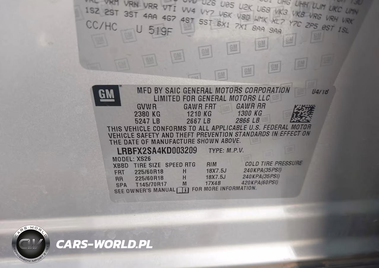 2019 Buick Envision Awd Essence VIN:LRBFX2SA4KD003209 - 9