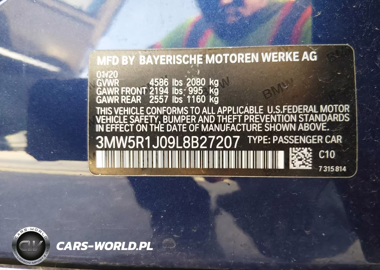 2020 BMW 330I VIN:3MW5R1J09L8B27207 - 9