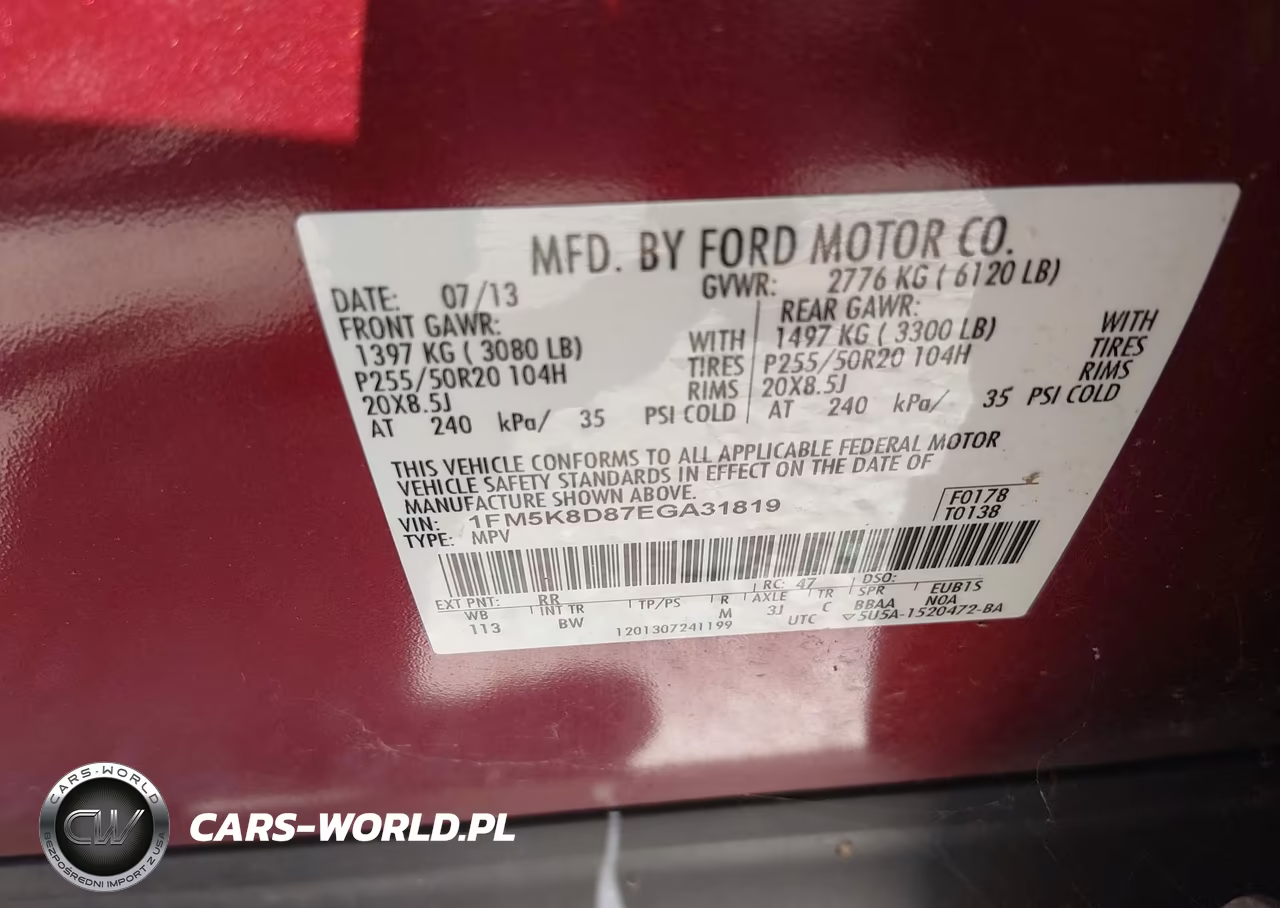 2014 Ford Explorer Xlt VIN:1FM5K8D87EGA31819 - 9