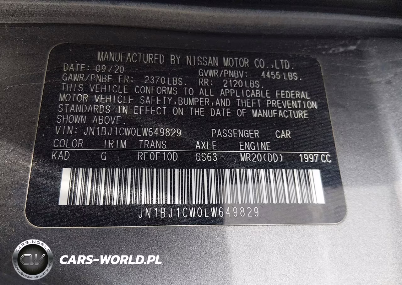 2020 Nissan Rogue Sport Sv Awd Xtronic Cvt VIN:JN1BJ1CW0LW649829 - 9