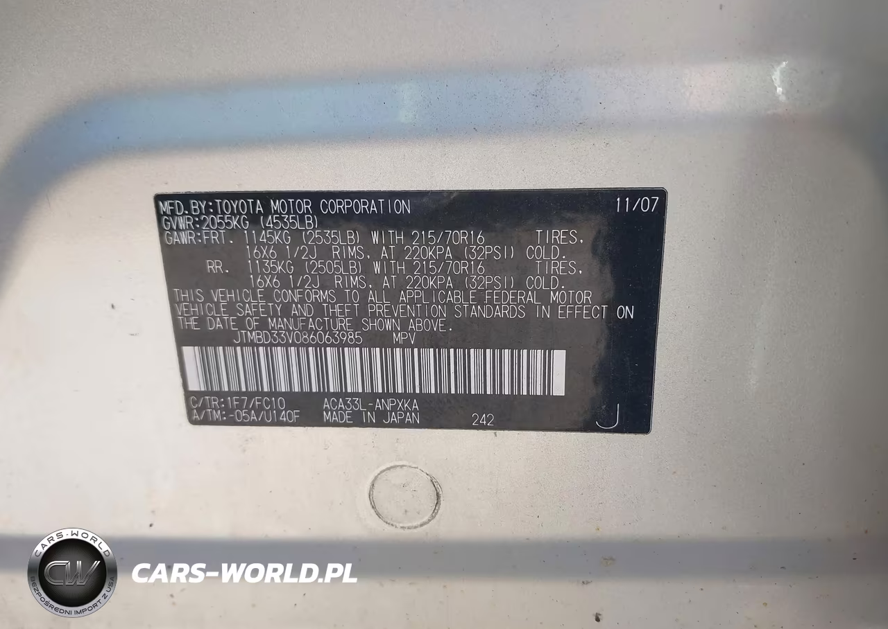 2008 Toyota Rav4 VIN:JTMBD33V086063985 - 9