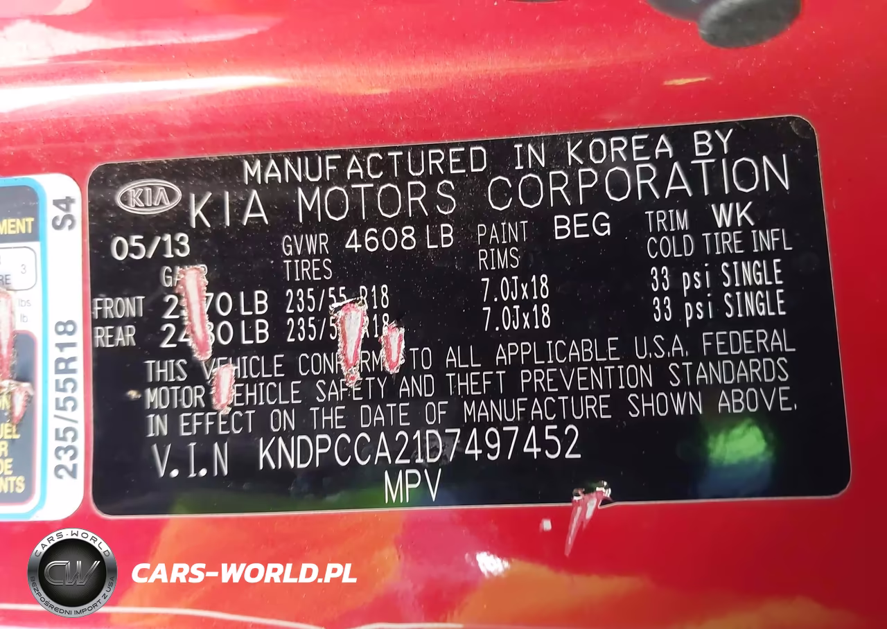 2013 Kia Sportage Ex VIN:KNDPCCA21D7497452 - 9