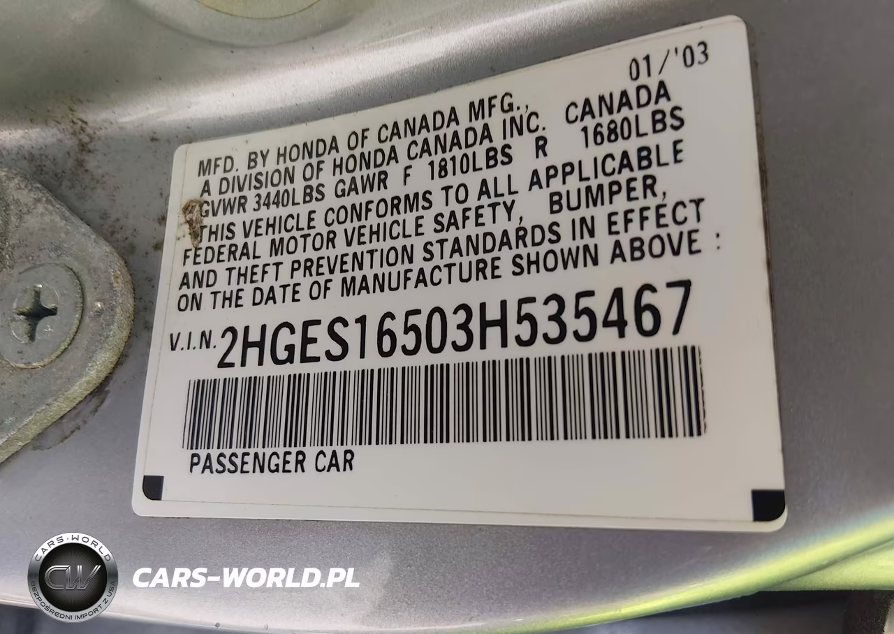2003 Honda Civic Lx VIN:2HGES16503H535467 - 9