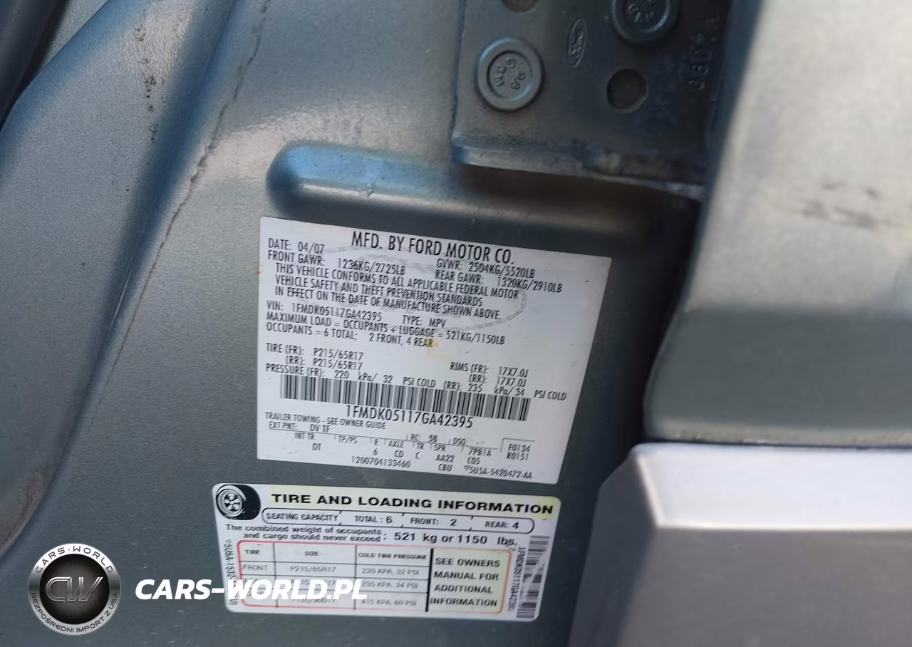 2007 Ford Freestyle Sel VIN:1FMDK05117GA42395 - 9