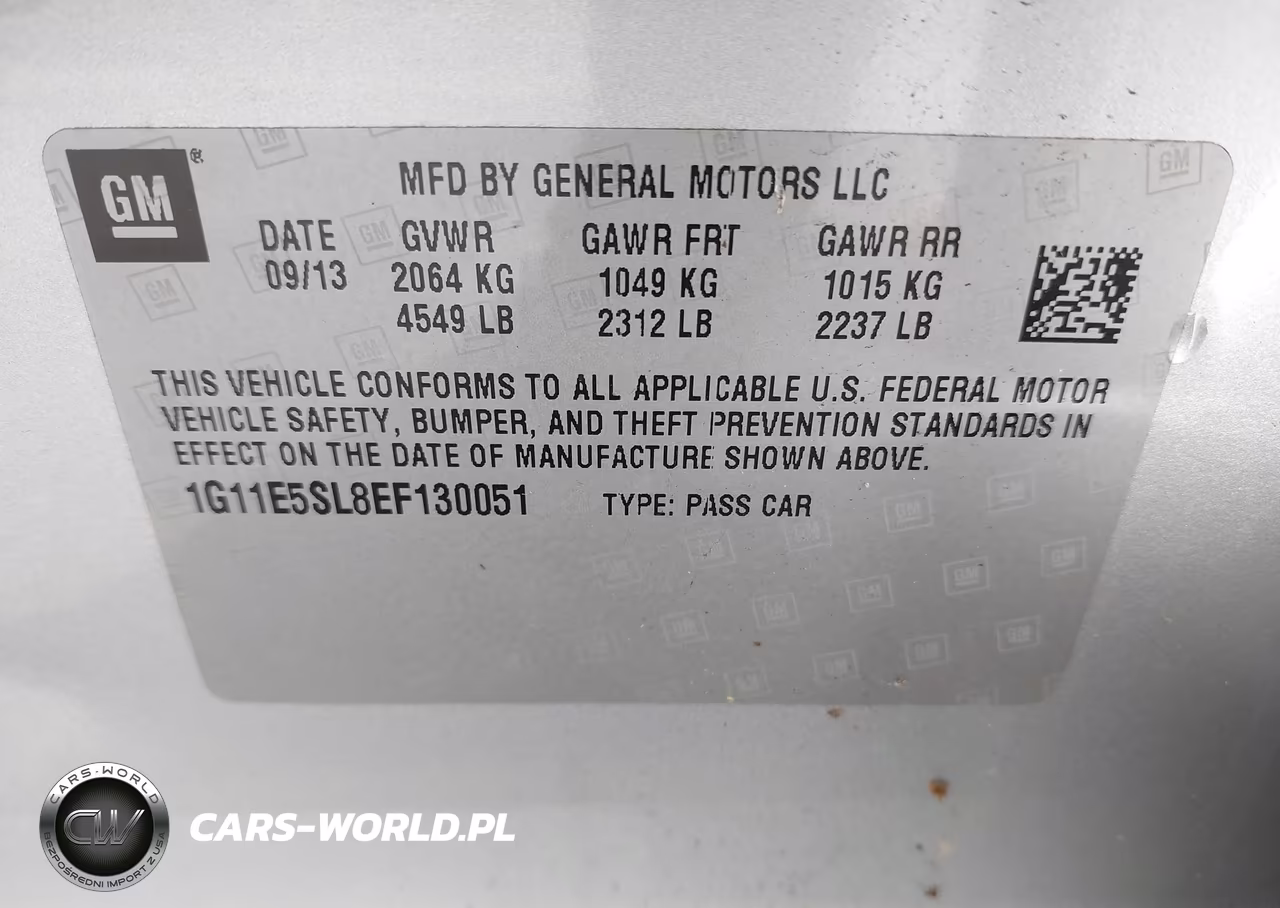 2014 Chevrolet Malibu 2Lt VIN:1G11E5SL8EF130051 - 9