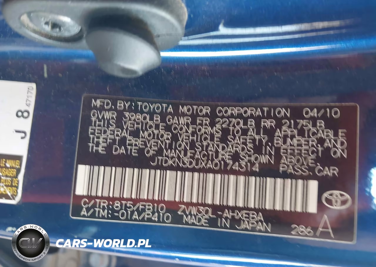 2010 Toyota Prius Iii VIN:JTDKN3DUXA0174314 - 9