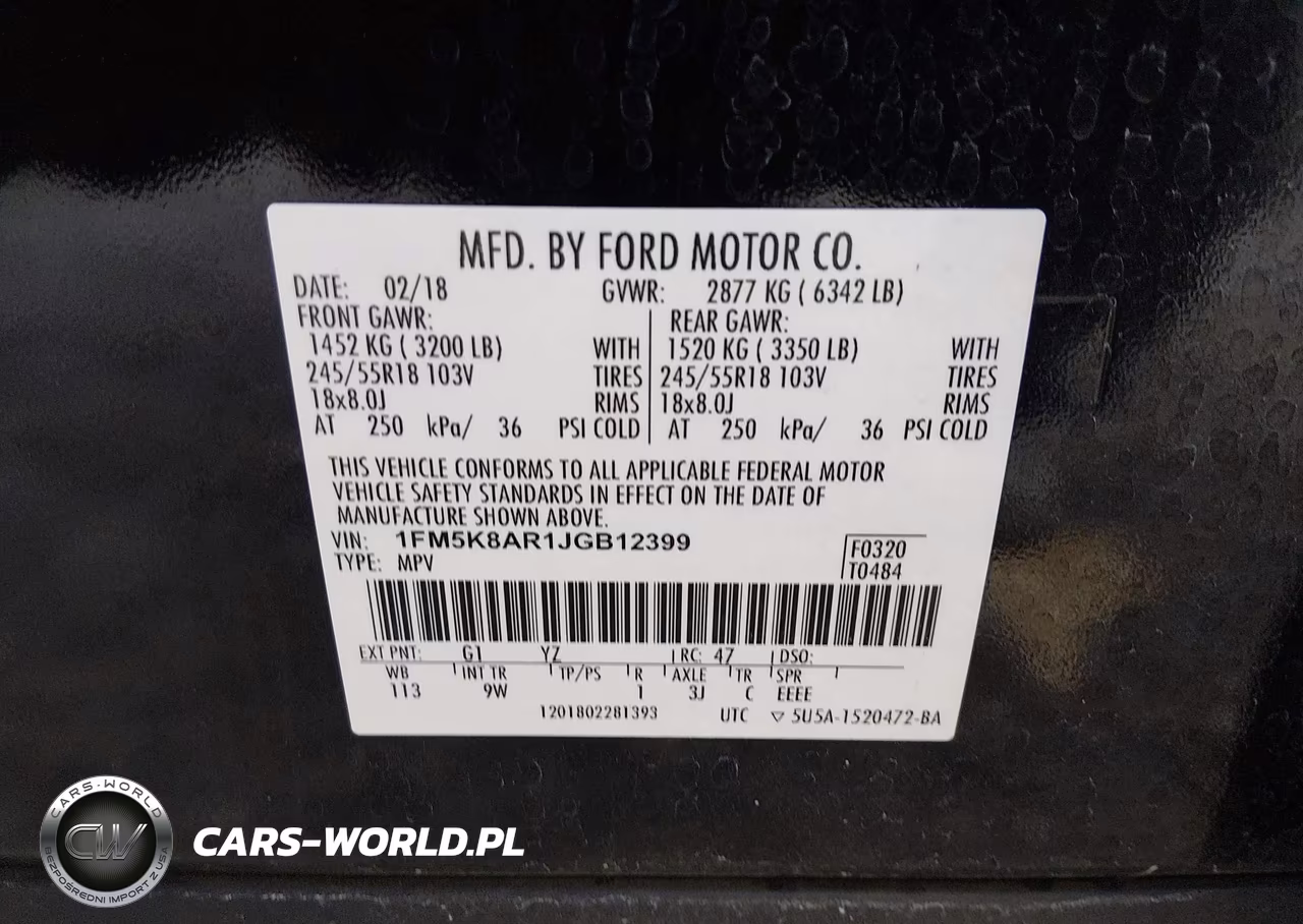 2018 Ford Police Interceptor Utility VIN:1FM5K8AR1JGB12399 - 9