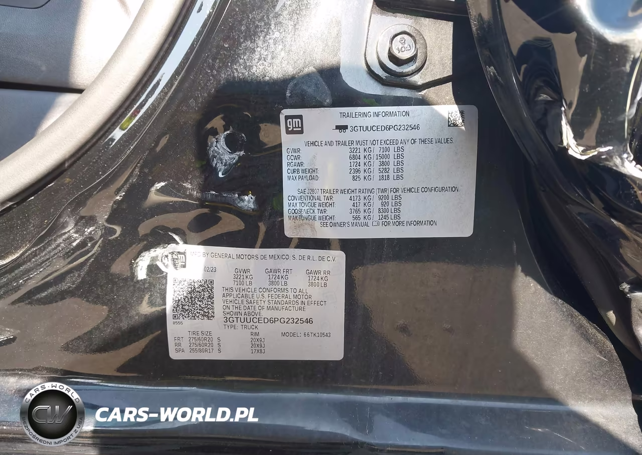2023 GMC Sierra 1500 4Wd Short Box Elevation With 3Sb VIN:3GTUUCED6PG232546 - 9