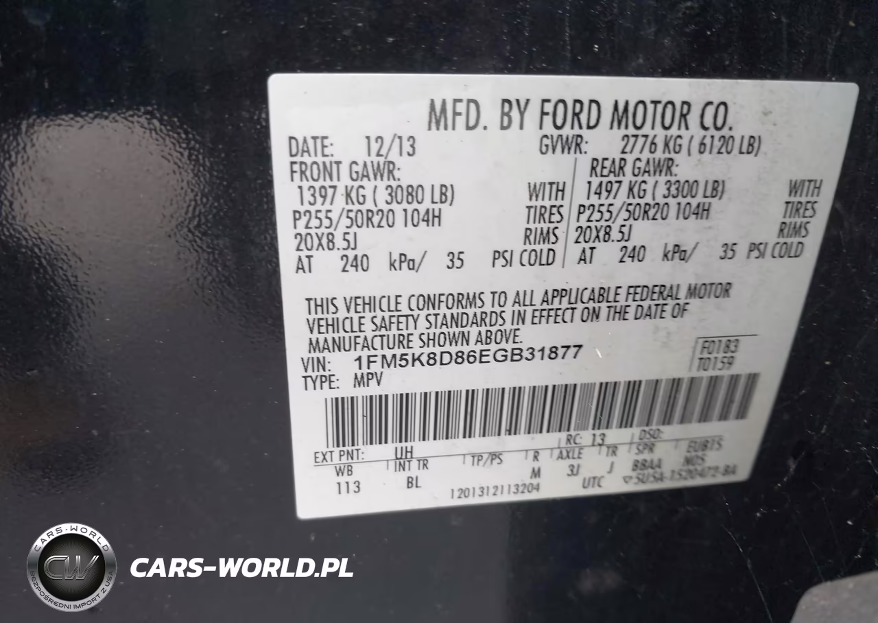 2014 Ford Explorer Xlt VIN:1FM5K8D86EGB31877 - 9