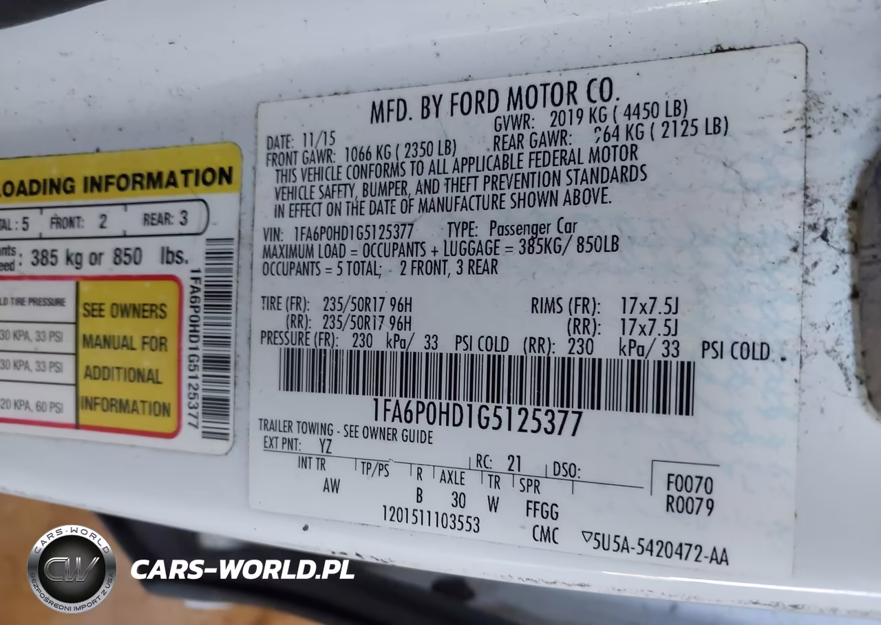 2016 Ford Fusion Se VIN:1FA6P0HD1G5125377 - 9