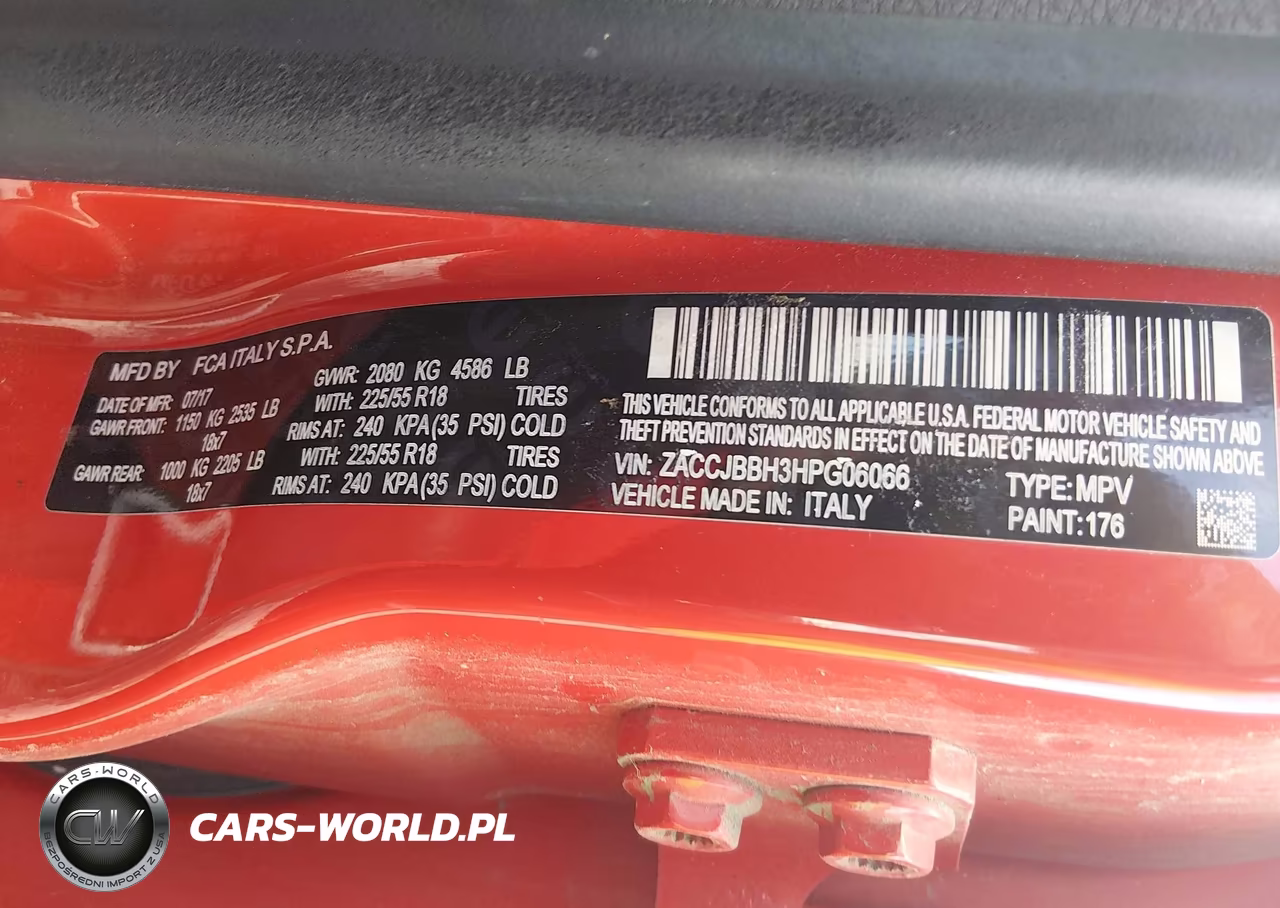 2017 Jeep Renegade Altitude 4X4 VIN:ZACCJBBH3HPG06066 - 9