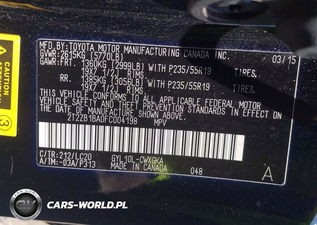 2015 Lexus Rx 450H VIN:2T2ZB1BA0FC004198 - 9