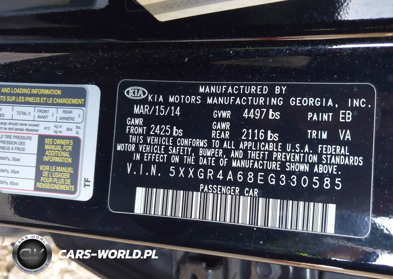 2014 Kia Optima Sxl Turbo VIN:5XXGR4A68EG330585 - 9
